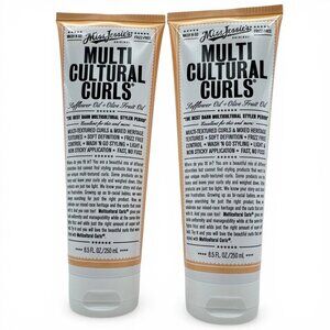 2 Pack Miss Jessies Multi Cultural Curls Unisex Hair Cream 8.5 oz ea Frizz-Free